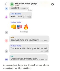 Captura de la las conversaciones en dicho grupo
