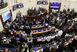 Sesión en el congreso de Bogotá
